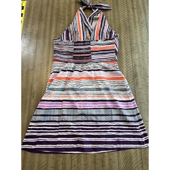 Athleta Pack Everywhere Striped Halter Dress Women's SZ 4P - Picture 7 of 13